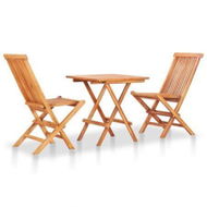 Detailed information about the product 3 Piece Folding Bistro Set Solid Teak Wood