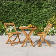 Detailed information about the product 3 Piece Folding Bistro Set Solid Wood Acacia