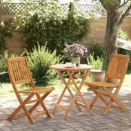 Detailed information about the product 3 Piece Folding Bistro Set Solid Wood Acacia