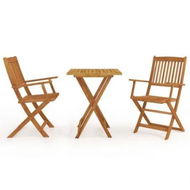 Detailed information about the product 3 Piece Folding Garden Dining Set Solid Acacia Wood