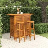 Detailed information about the product 3 Piece Garden Bar Set Solid Wood Acacia