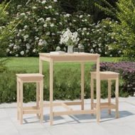 Detailed information about the product 3 Piece Garden Bar Set Solid Wood Pine