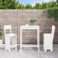 Detailed information about the product 3 Piece Garden Bar Set White Solid Wood Pine