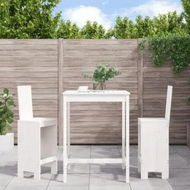 Detailed information about the product 3 Piece Garden Bar Set White Solid Wood Pine