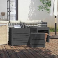 Detailed information about the product 3 Piece Garden Box Set Grey Solid Wood Pine