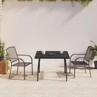 Detailed information about the product 3 Piece Garden Dining Set Anthracite Steel