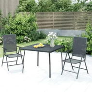 Detailed information about the product 3 Piece Garden Dining Set Anthracite Steel