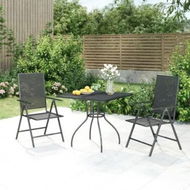 Detailed information about the product 3 Piece Garden Dining Set Anthracite Steel