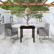 Detailed information about the product 3 Piece Garden Dining Set Anthracite