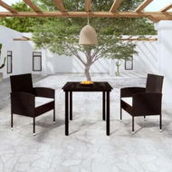 Detailed information about the product 3 Piece Garden Dining Set Black