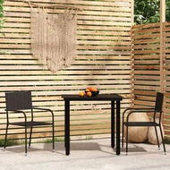 Detailed information about the product 3 Piece Garden Dining Set Black