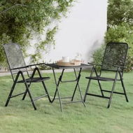 Detailed information about the product 3 Piece Garden Dining Set Expanded Metal Mesh Anthracite