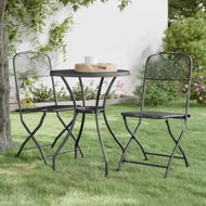 Detailed information about the product 3 Piece Garden Dining Set Expanded Metal Mesh Anthracite