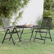 Detailed information about the product 3 Piece Garden Dining Set Expanded Metal Mesh Anthracite