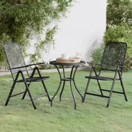 Detailed information about the product 3 Piece Garden Dining Set Expanded Metal Mesh Anthracite