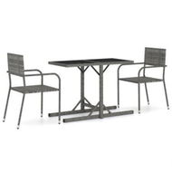 Detailed information about the product 3 Piece Garden Dining Set Grey