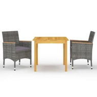 Detailed information about the product 3 Piece Garden Dining Set Grey