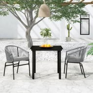 Detailed information about the product 3 Piece Garden Dining Set Grey