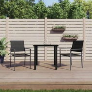 Detailed information about the product 3 Piece Garden Dining Set Poly Rattan and Steel