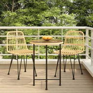 Detailed information about the product 3 Piece Garden Dining Set Poly Rattan