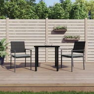 Detailed information about the product 3 Piece Garden Dining Set with Cushions Poly Rattan and Steel