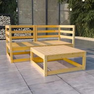 Detailed information about the product 3 Piece Garden Lounge Set Solid Pinewood