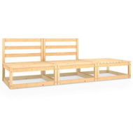 Detailed information about the product 3 Piece Garden Lounge Set Solid Pinewood