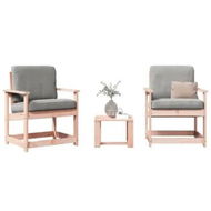 Detailed information about the product 3 Piece Garden Lounge Set Solid Wood Douglas