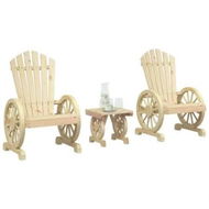 Detailed information about the product 3 Piece Garden Lounge Set Solid Wood Fir