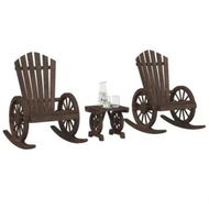 Detailed information about the product 3 Piece Garden Lounge Set Solid Wood Fir