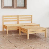 Detailed information about the product 3 Piece Garden Lounge Set Solid Wood Pine