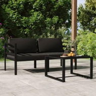 Detailed information about the product 3 Piece Garden Lounge Set with Cushions Aluminium Anthracite