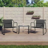 Detailed information about the product 3 Piece Garden Lounge Set with Cushions Anthracite Steel