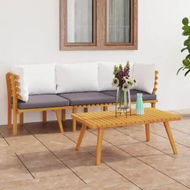 Detailed information about the product 3 Piece Garden Lounge Set with Cushions Solid Wood Acacia