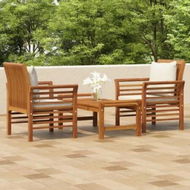 Detailed information about the product 3 Piece Garden Lounge Set with Cushions Solid Wood Acacia