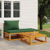 Detailed information about the product 3 Piece Garden Lounge Set With Cushions Solid Wood Acacia