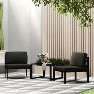 Detailed information about the product 3 Piece Garden Sofa Set with Cushions Aluminium Anthracite