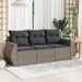 3 Piece Garden Sofa Set with Cushions Grey Poly Rattan. Available at Crazy Sales for $359.95
