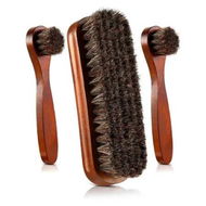 Detailed information about the product 3-Piece Horsehair Shoe Polish Brush Kit: Soft, Gentle, and Perfect for Cleaning and Polishing Leather Footwear