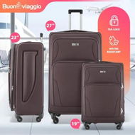 Detailed information about the product 3 Piece Luggage Travel Set Suitcases Soft Shell Carry On Trolley TSA Lock Traveller Checked Bag Cabin Hand Baggage Expandable Rolling Travelling Case
