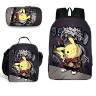 Detailed information about the product 3-Piece Pokemon Cartoon Backpack Set: Travel Backpack,40cm Multi-Function Daypack,Large Capacity Shoulder Bag Perfect Gift Idea