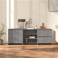 Detailed information about the product 3 Piece Sideboard Grey Sonoma Engineered Wood