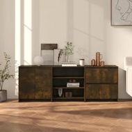 Detailed information about the product 3 Piece Sideboard Smoked Oak Engineered Wood