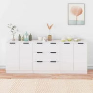 Detailed information about the product 3 Piece Sideboards White Engineered Wood