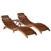 3 Piece Sunlounger with Tea Table Solid Acacia Wood. Available at Crazy Sales for $409.95