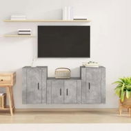 Detailed information about the product 3 Piece TV Cabinet Set Concrete Grey Engineered Wood