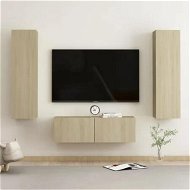 Detailed information about the product 3 Piece TV Cabinet Set Sonoma Oak Engineered Wood