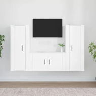 Detailed information about the product 3 Piece TV Cabinet Set White Engineered Wood