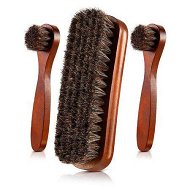 Detailed information about the product 3 Pieces Horsehair Shoes Polish Brushes Kit Leather Shoes Boots Care Clean Polish Daubers Applicators