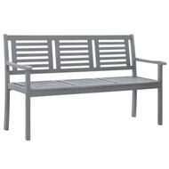 Detailed information about the product 3-Seater Garden Bench 150 cm Grey Solid Eucalyptus Wood